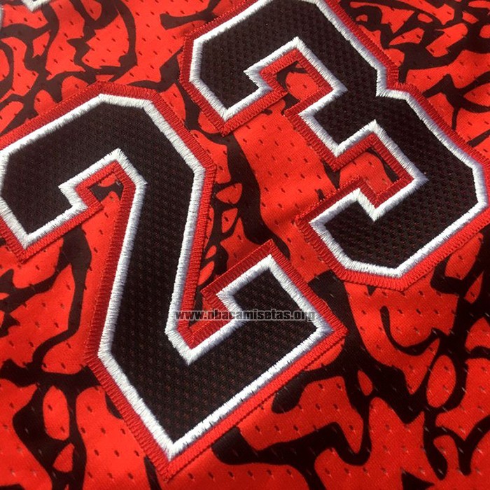 Camiseta Chicago Bulls Michael Jordan NO 23 Mitchell & Ness Rojo2